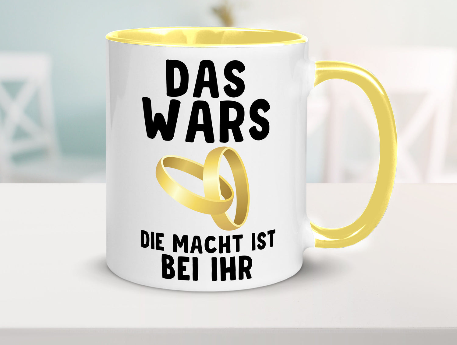 Die macht ist bei ihr | Hochzeit Tasse Ehemann Ehe Geschenk Humor Geschenkidee