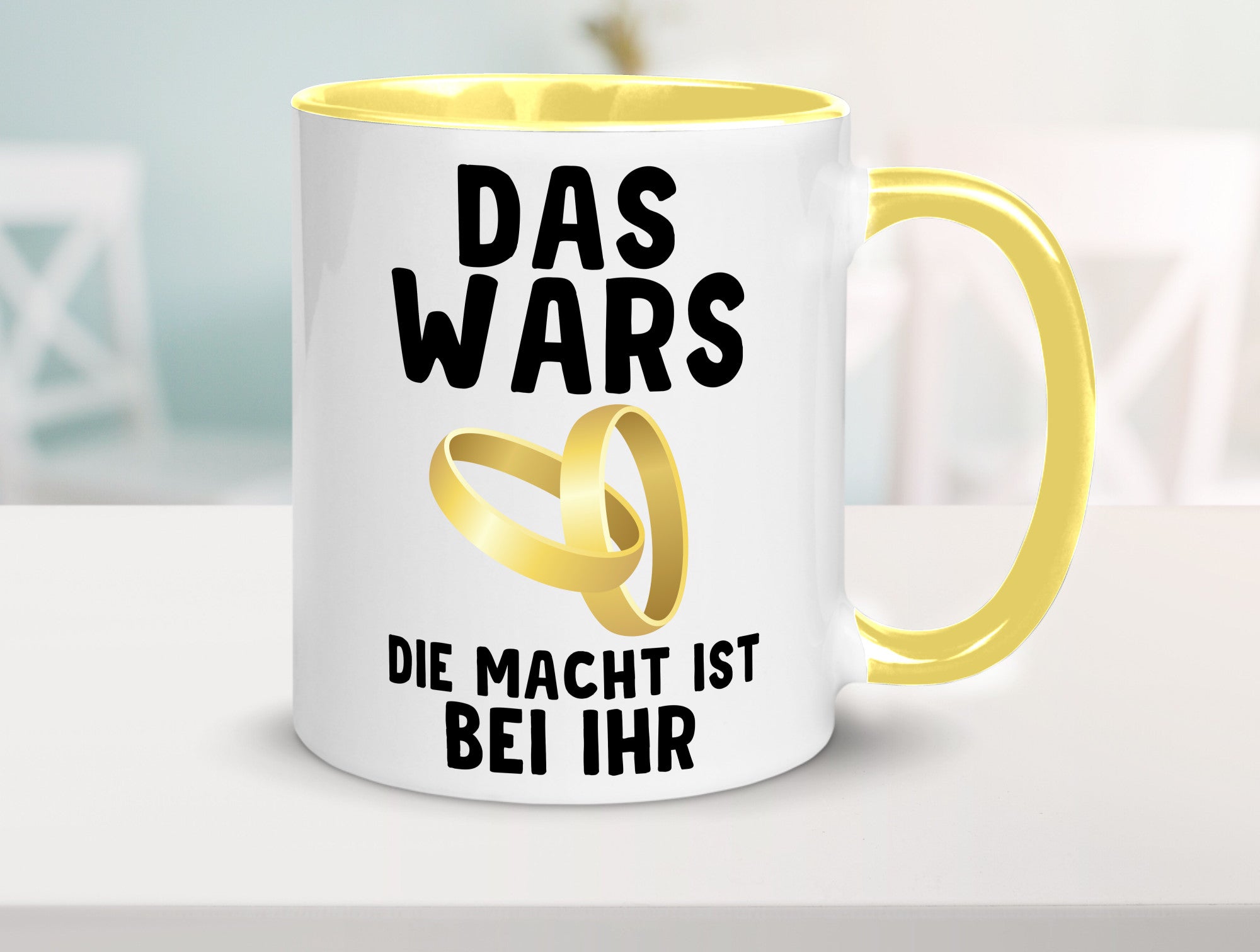 Die macht ist bei ihr | Hochzeit Tasse Ehemann Ehe Geschenk Humor Geschenkidee