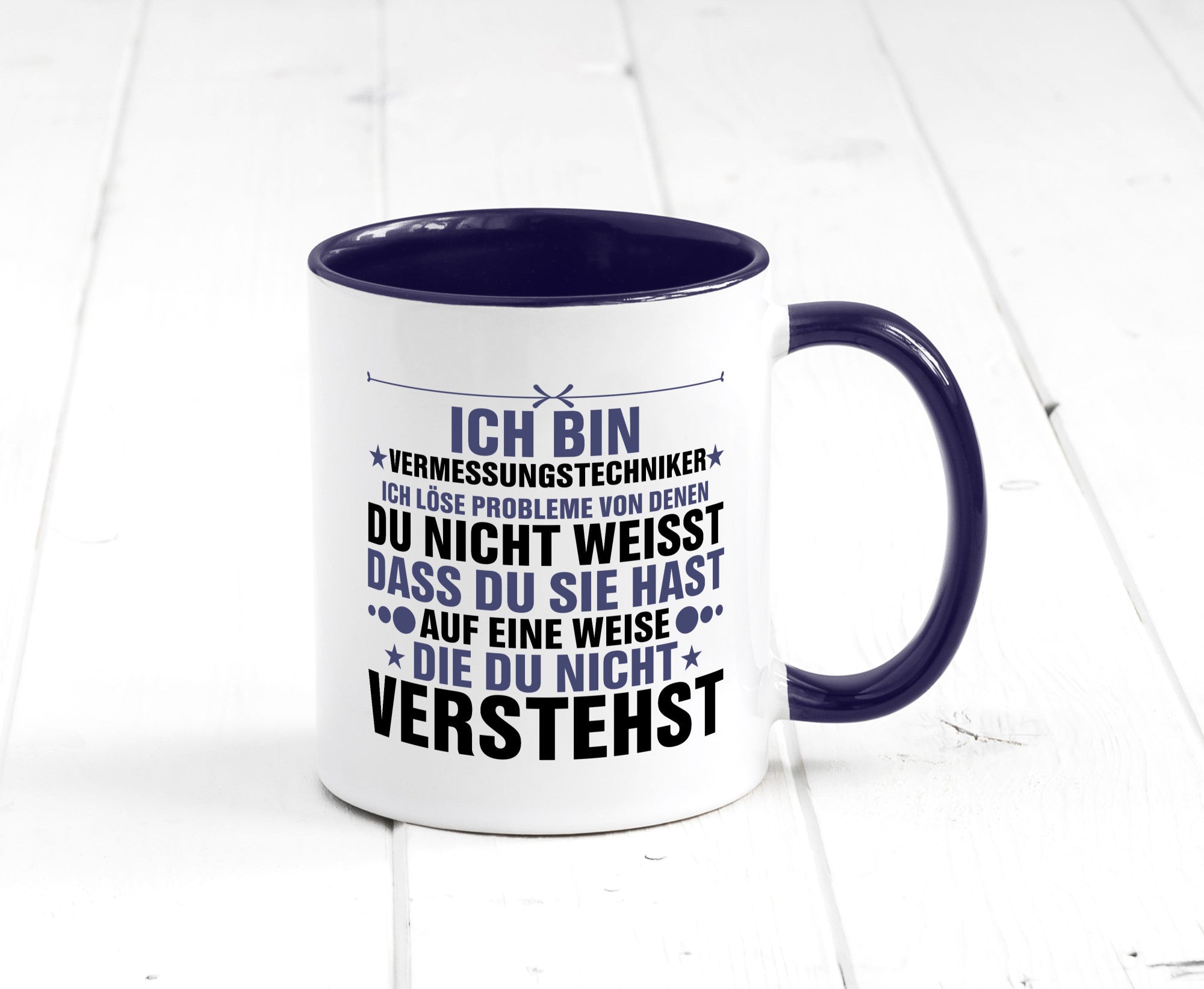 Löse Probleme: Vermessungstechniker | Techniker Humor Geschenkidee Tasse