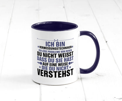 Löse Probleme: Vermessungstechniker | Techniker Humor Geschenkidee Tasse