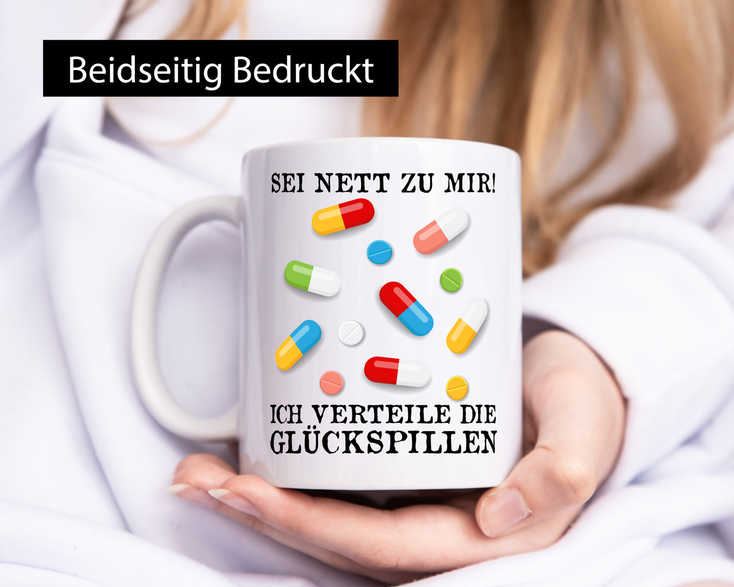 Sei nett zu mir | Pillen Medikamente Therapeut Arzt lustig Humor Geschenkidee