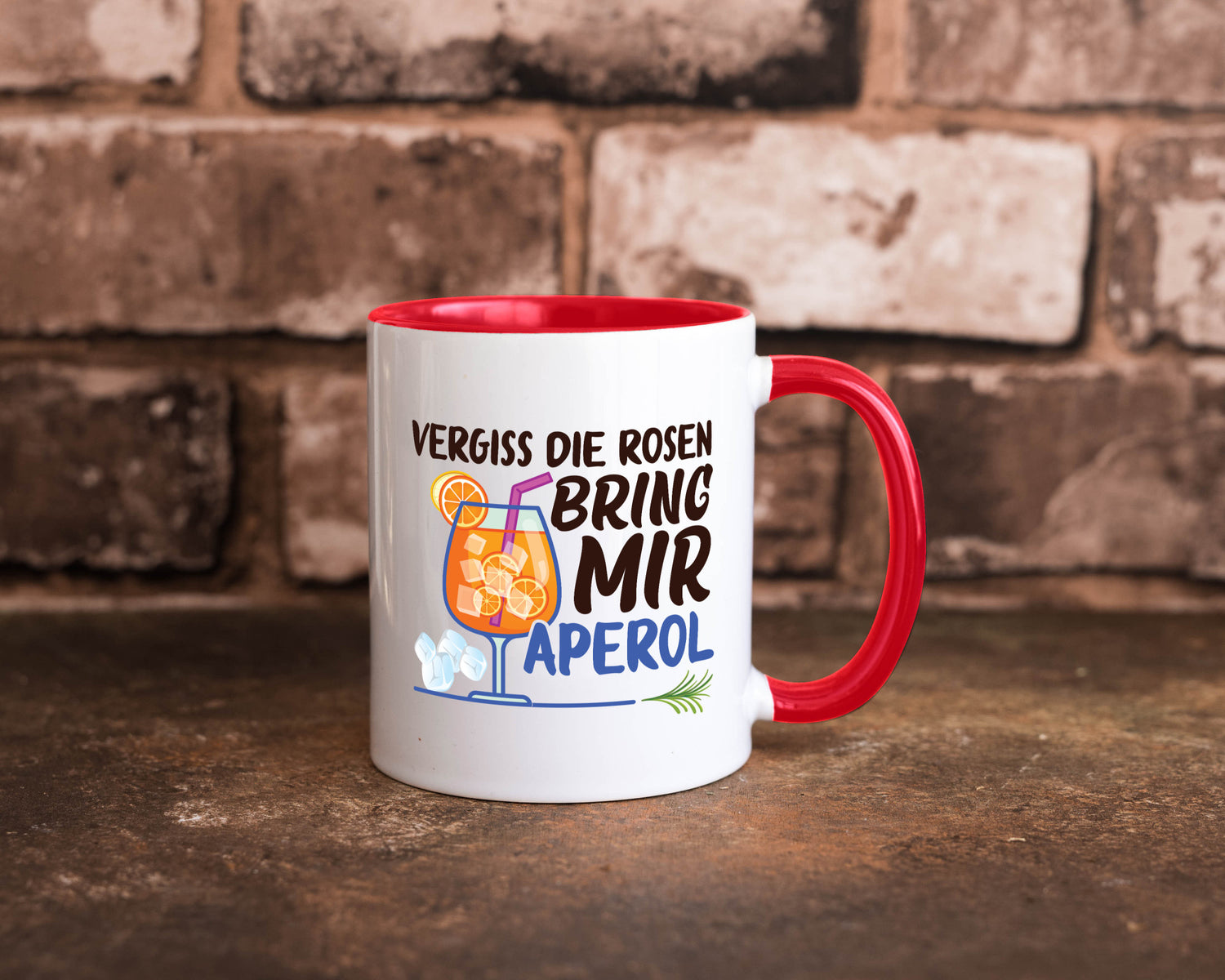 Bring mir Aperol | Rosen Paar Party Geschenkidee Humor Tasse