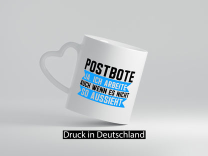 Ja ich arbeite | Postbote Briefträger Paketdienst Geschenkidee Arbeit Kollegen