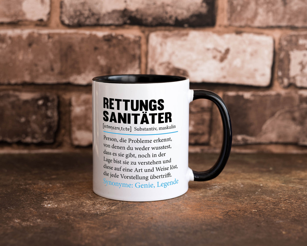 Rettungssanitäter | Beruf Sanitäter Spruch v2 lustig Arbeit Kollegen Büro Tasse