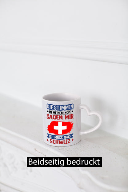 Schweiz | Urlaub Stimmen in meinem Kopf Traumland v2 lustig Humor Geschenkidee