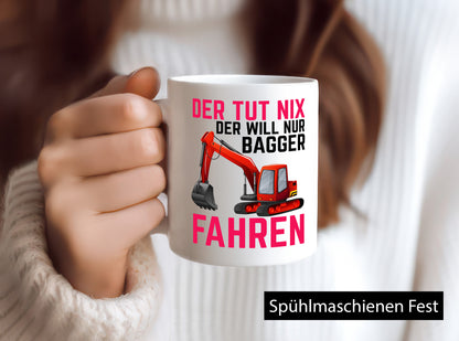 Der tut nix | Bagger fahren Bauarbeiter Baustelle Humor Arbeit Kollegen Büro