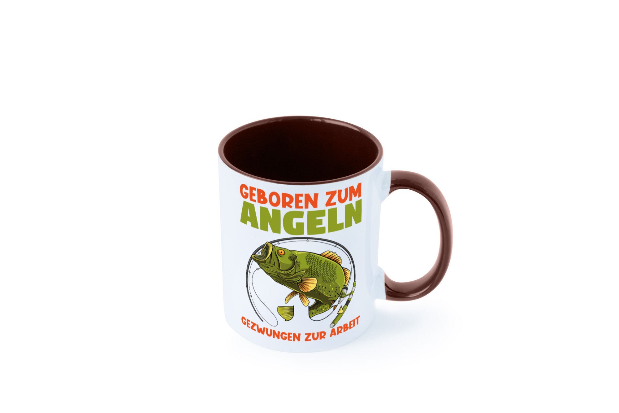 Geboren zum Angeln | Angler Tasse Fischer Spruch Humor Geschenkidee