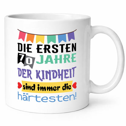 Die ersten 70 Jahre der Kindheit | 70. Geburtstag Rentner Humor Ruhestand