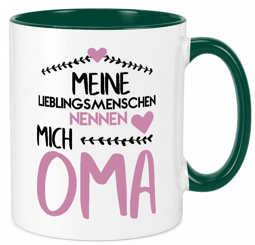 Oma Tasse | Lieblingsmenschen Großmutter Herzen lustiger Spruch Geschenk