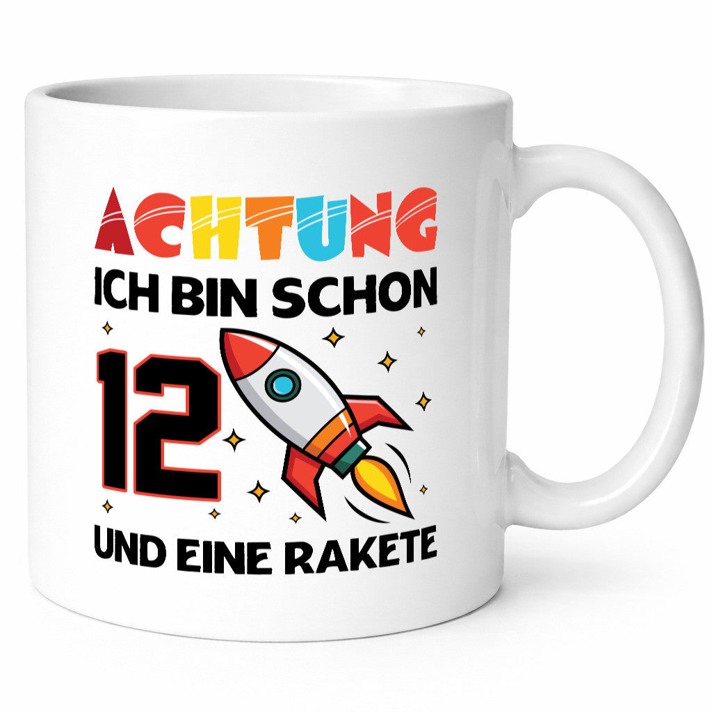 12. Geburtstag | Rakete Weltraum 12 Jahre Galaxy Geschenkidee Humor Tasse