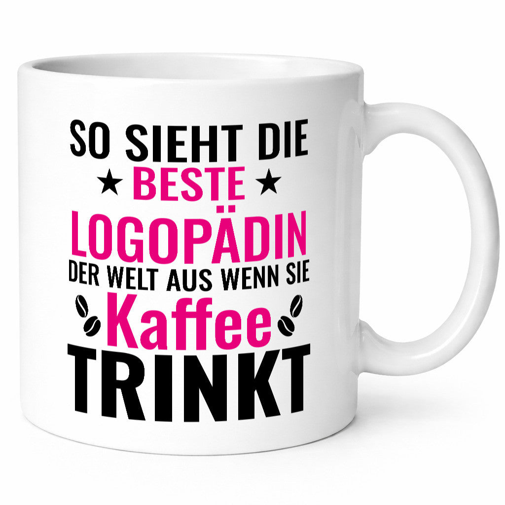 Kaffee trinkt: Logopädin | Sprachtherapie Humor Geschenkidee Tasse