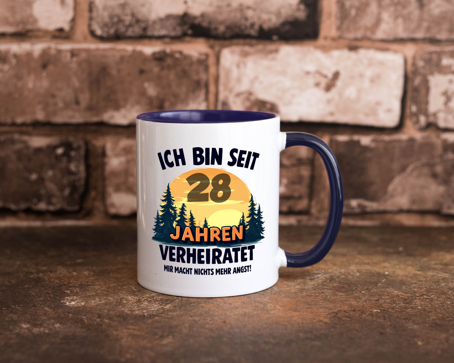 Ich bin Verheiratet | 28. Hochzeitstag Ehepaar v2 lustiger Spruch Geschenk