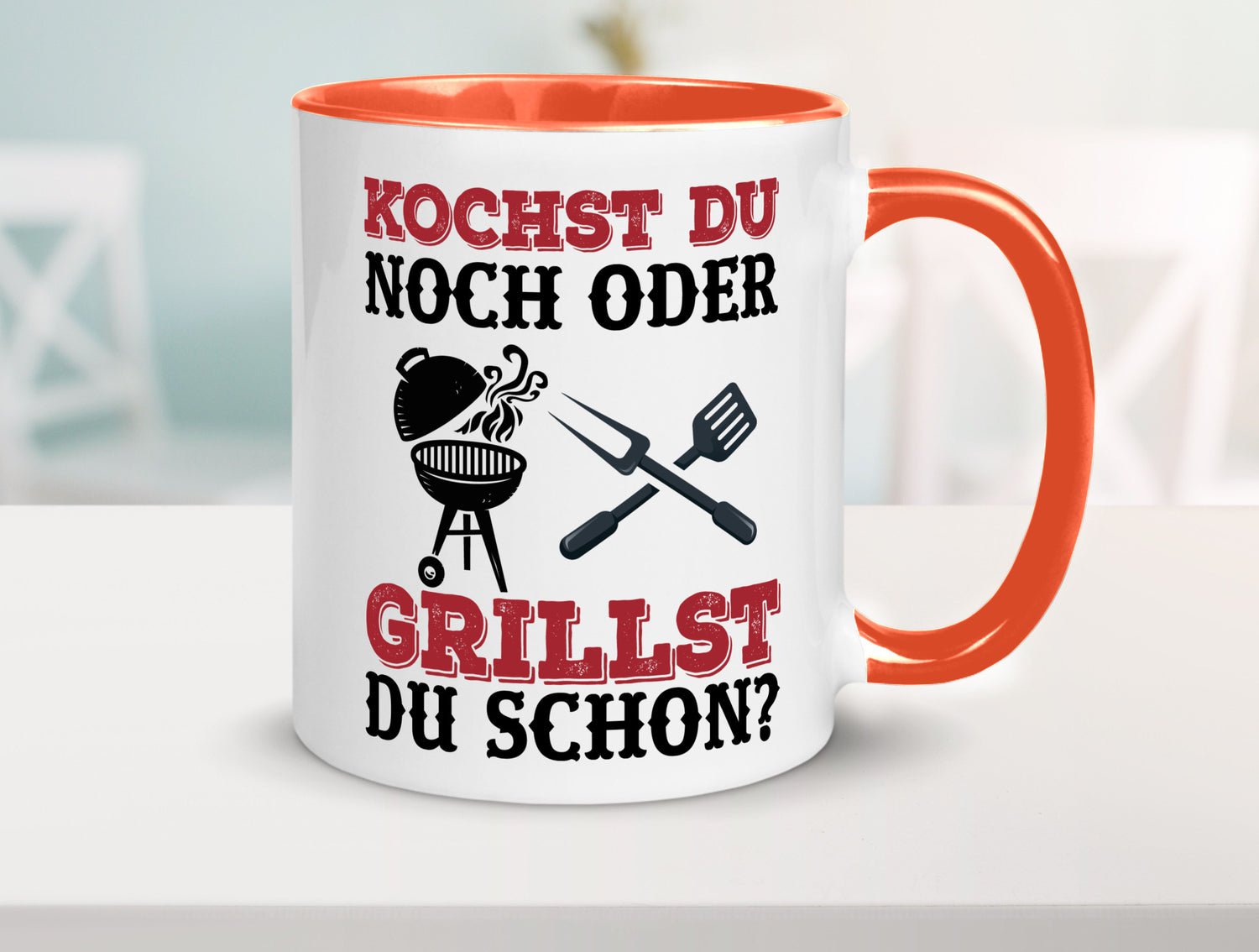 Grillst du schon? | Spruch Tasse Grillen Männer Geschenkidee Humor