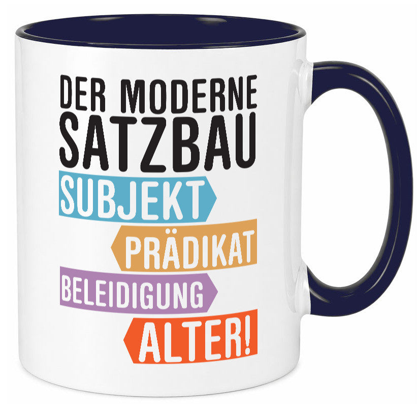 Moderner Satzbau | Lehrer Lehrerin Kollege lustig Arbeit Kollegen Büro Geschenk