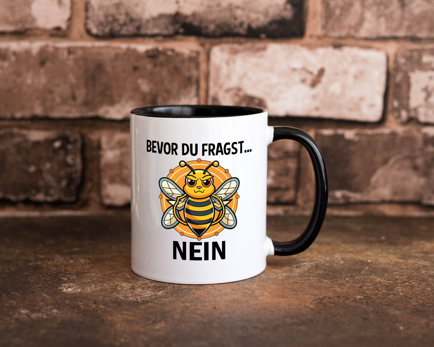 Bevor du fragst... Nein | Hummeln v2 lustig Humor Geschenkidee Geschenk Tasse