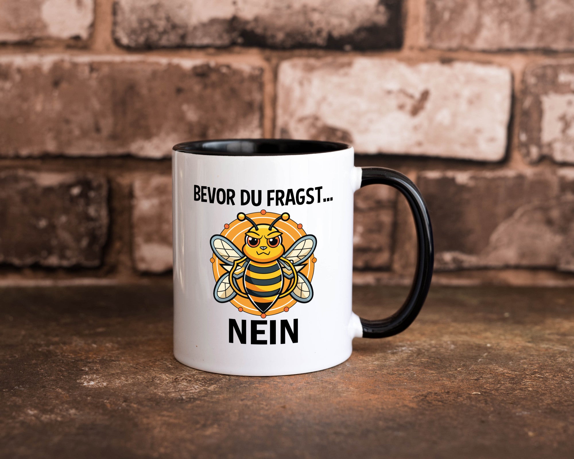 Bevor du fragst... Nein | Hummeln v2 lustig Humor Geschenkidee Geschenk Tasse