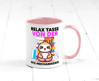 Relax Tasse: KFZ-Mechanikerin | Mechaniker KFZ Humor Geschenkidee Tasse