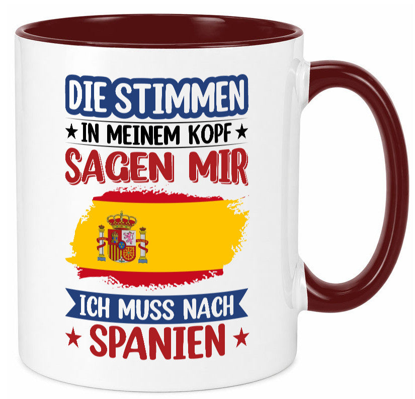 Spanien | Urlaub Stimmen in meinem Kopf Traumland v2 lustiger Spruch Geschenk