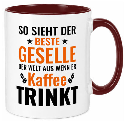 Kaffee trinkt: Geselle | Handwerker lustig Humor Geschenkidee Geschenk Tasse