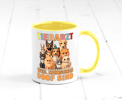 Tierarzt weil Menschen doof sind | Tierärztin lustig Tierliebhaber Humor