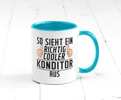 Richtig Cooler Konditor | Konditorei lustig Humor Geschenkidee Geschenk Tasse