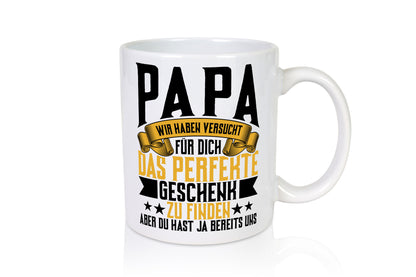 Das perfekte Geschenk | Papa Vater Familie Geschenkidee lustiger Spruch Tasse