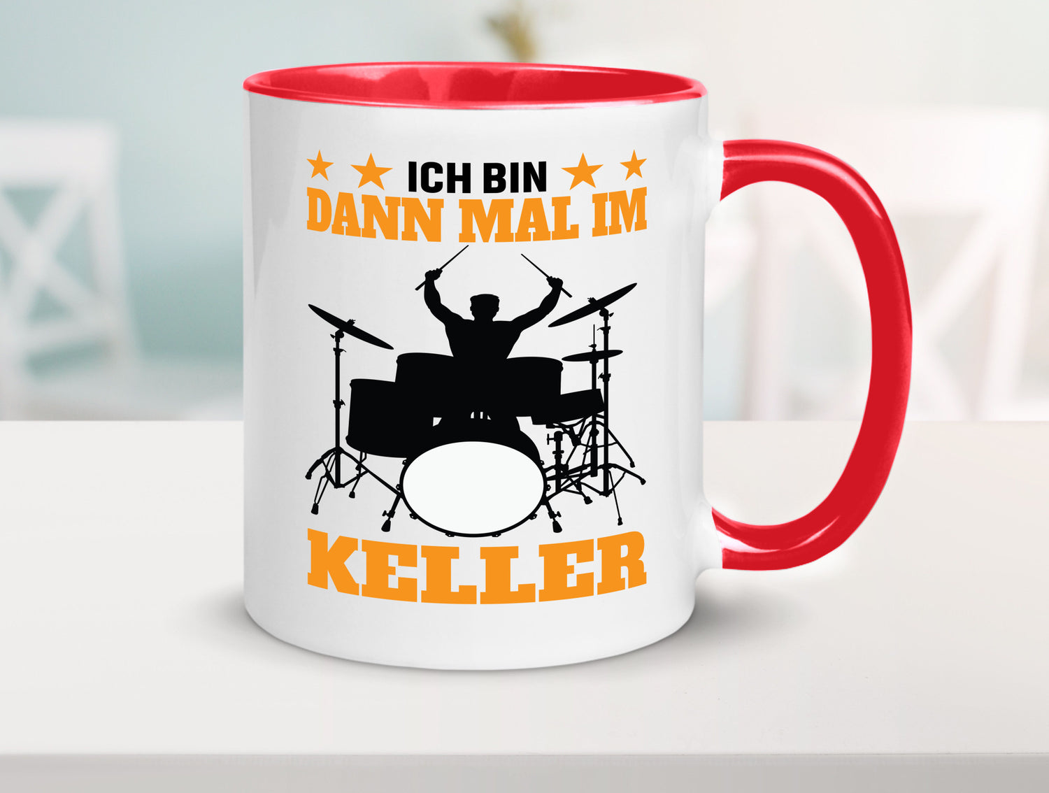 Ich bin dann mal im keller | Schlagzeug Musiker Musik lustig Humor Geschenkidee