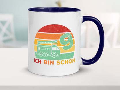 9. geburtstag | Feuerwehrauto 9 Jahre Feuerwehr Geschenk Geschenkidee lustiger