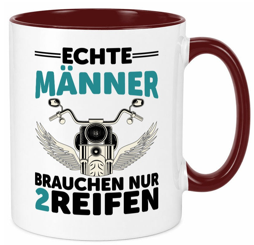 Echte Männer | Motorrad Tasse Motorradfahrer Biker lustiger Spruch Geschenk