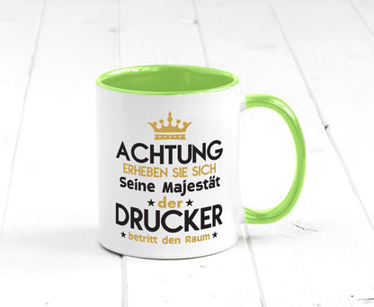 Seine Majestät Drucker | Druckerei Print Medien Geschenkidee Humor Tasse