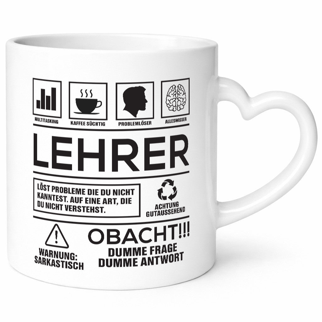 Achtung Probleme Lehrer | Schule Beruf Schüler lustiger Spruch Geschenk Arbeit