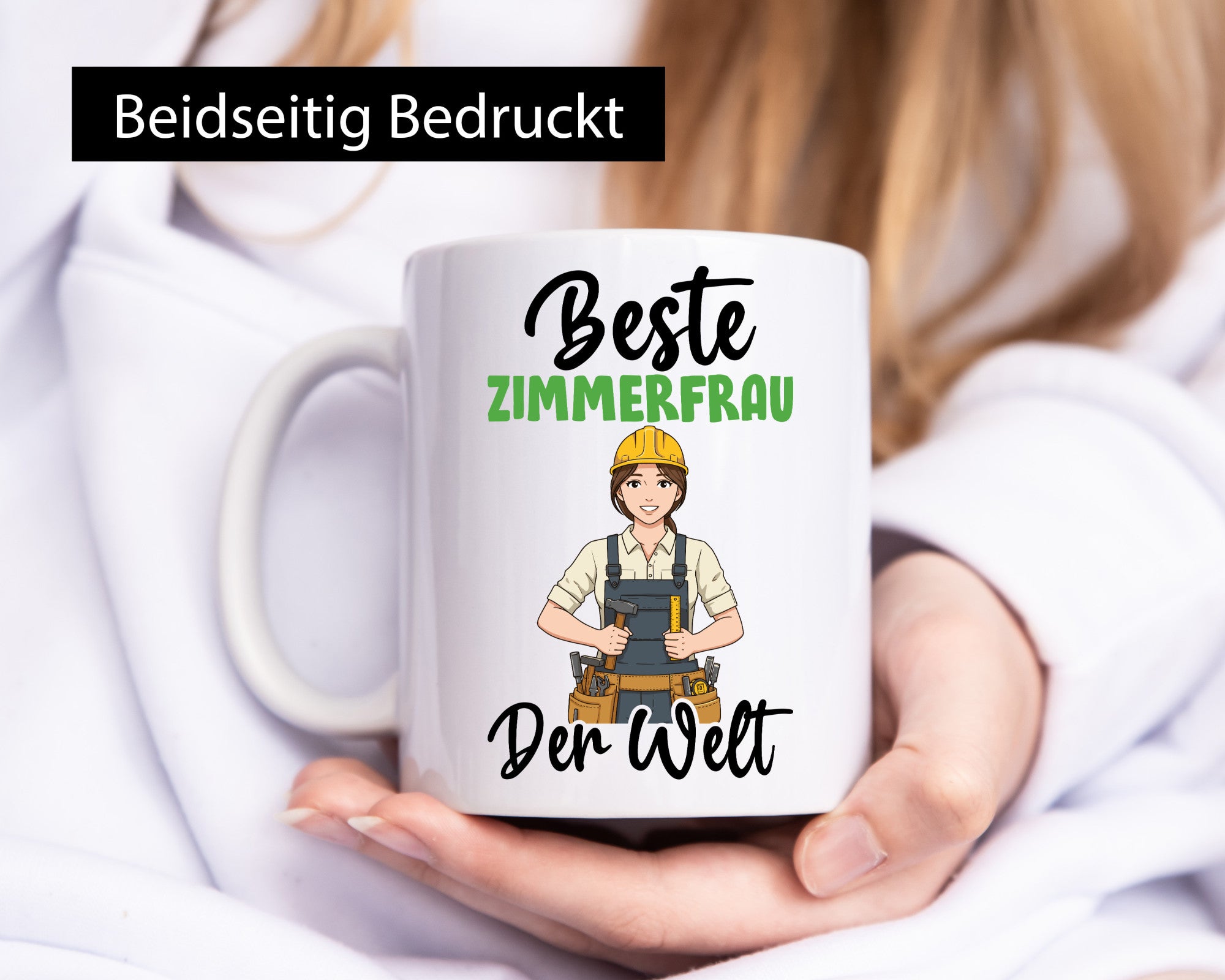 Beste Zimmerfrau| Holzbau | Handwerkerin v2 Geschenk Humor Geschenkidee