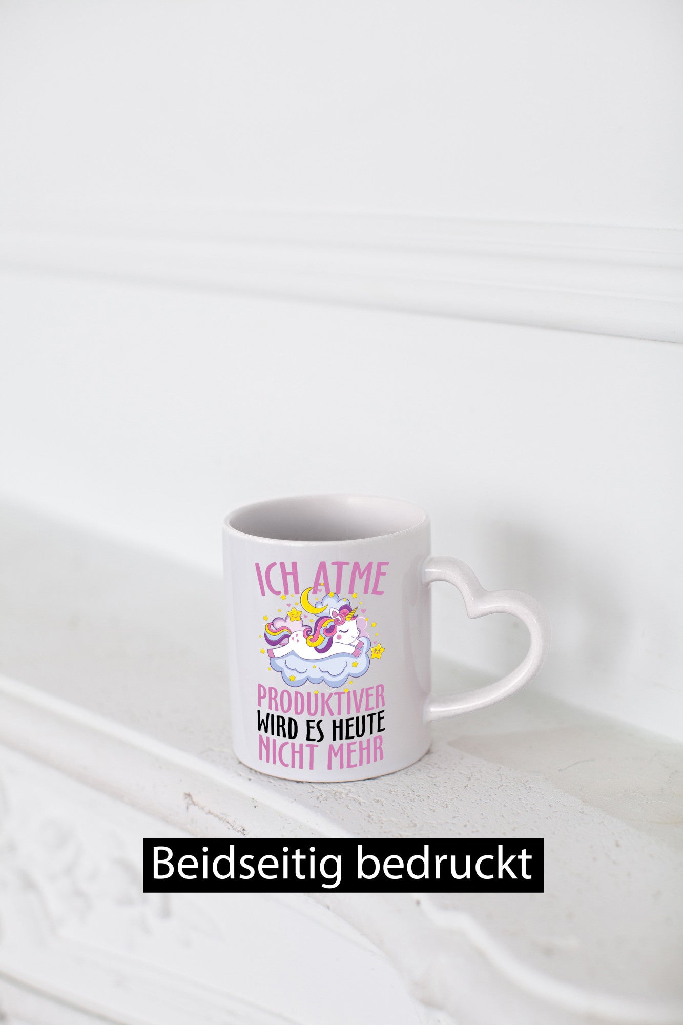 Ich atme, Einhorn Geschenkidee Humor Tasse