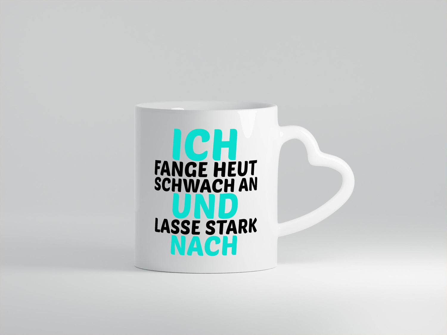 Schwach anfangen und stark nachlassen | Kollegen Arbeit Humor Büro Geschenkidee