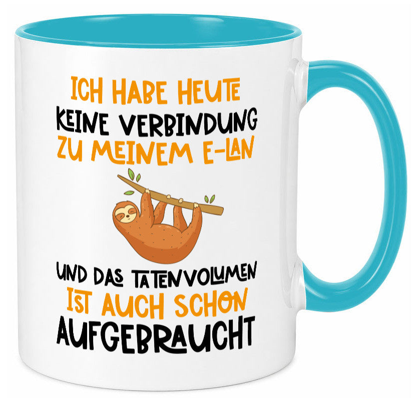 Tatenvolumen aufgebraucht | Spruch Humor Faultier Tierliebhaber Geschenkidee