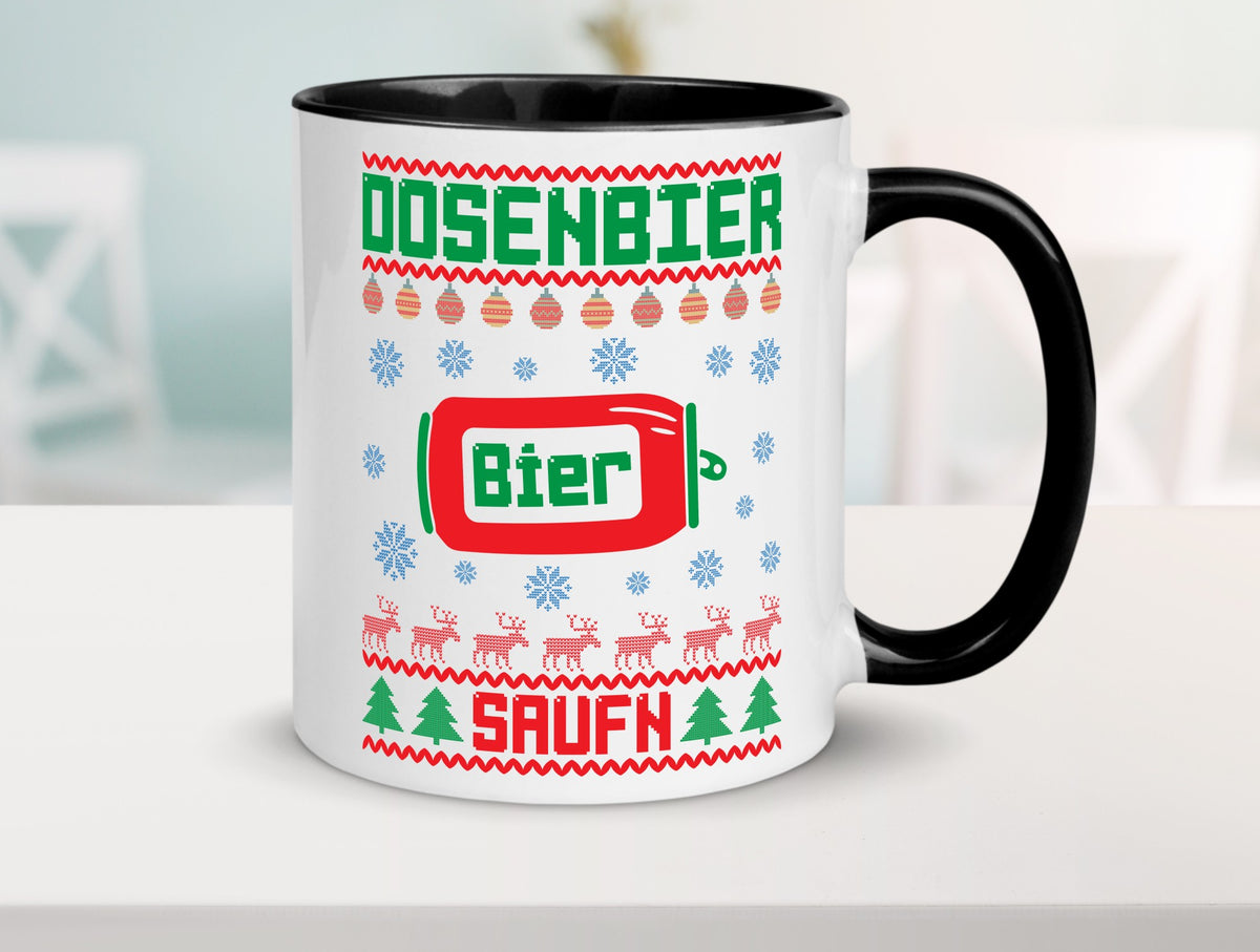 Dosenbier Saufn | Ugly Christmas Weihnachten Humor Geschenkidee Tasse