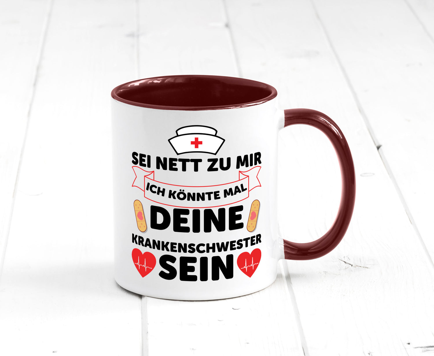 Ich könnte deine Krankenschwester sein | Pflegekraft Geschenkidee Humor Tasse