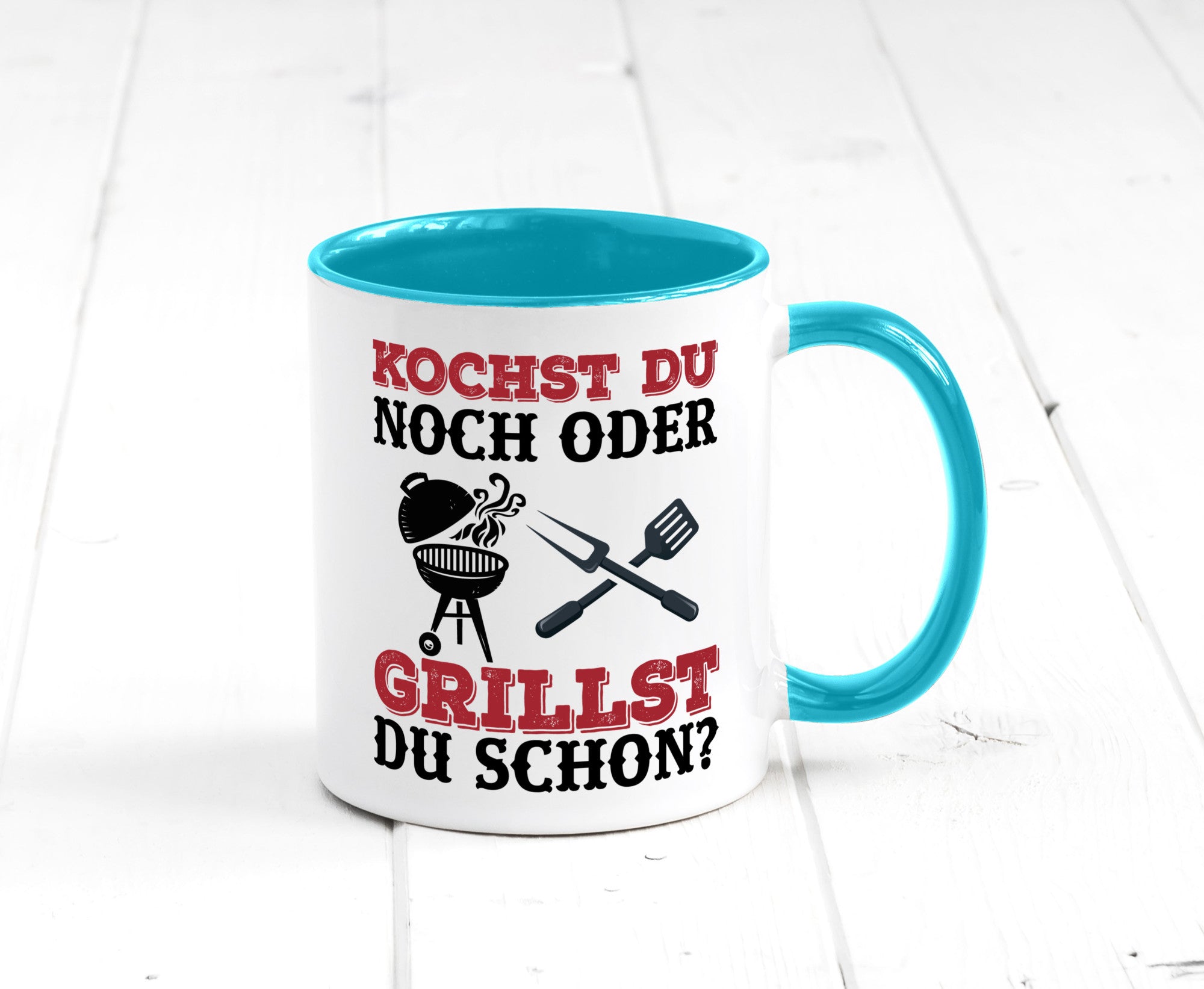 Grillst du schon? | Spruch Tasse Grillen Männer Geschenkidee Humor