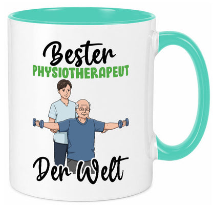 Bester Physiotherapeut v3 Geschenk Humor Geschenkidee lustiger Spruch Tasse