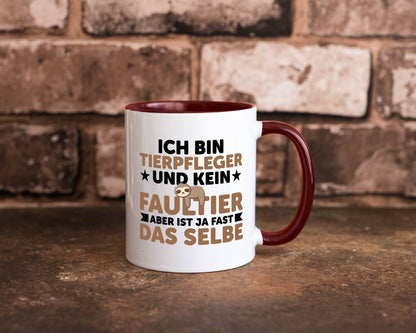 Ich bin kein Faultier: Tierpfleger | Pflegeberuf Tierheim v2 lustiger Spruch
