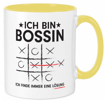 Lösung finden: Bossin | Führungskraft Vorgesetzte v2 Humor Geschenkidee Tasse