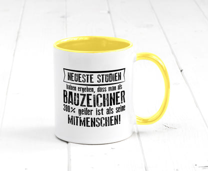 Neuste Studien: Bauzeichner | Zeichner Humor Geschenkidee Tasse