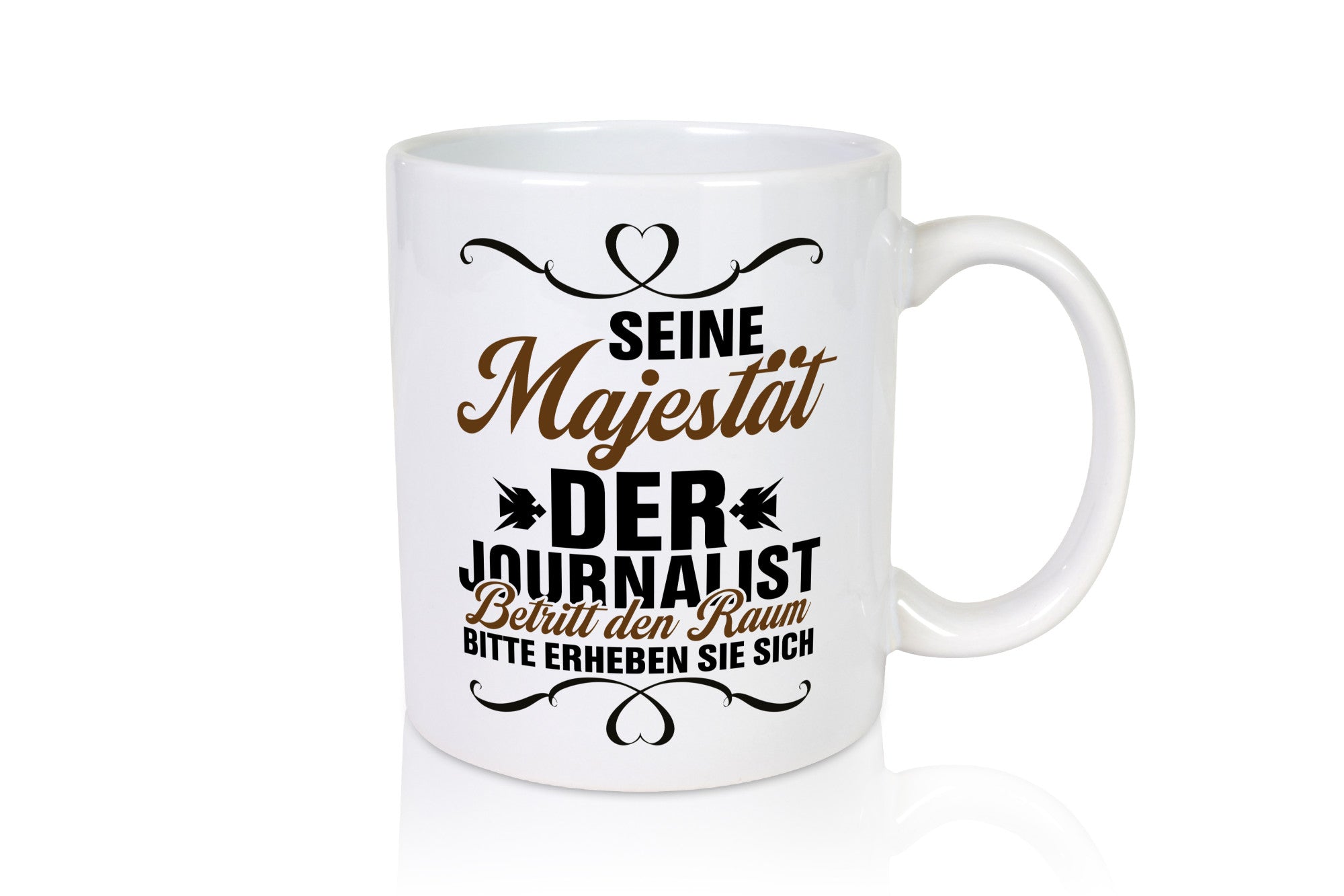 Der Jounalist betritt den Raum erheben sie sich Geschenk Humor Geschenkidee