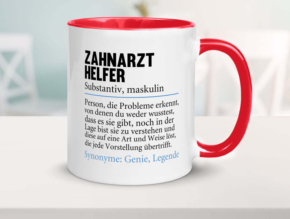 Zahnarzthelfer | Spruch Humor Zahnmedizin Geschenkidee Tasse