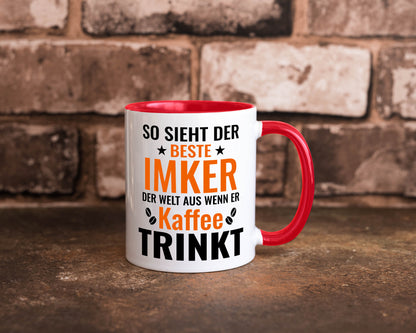 Kaffee trinkt: Imker | Imkerei lustiger Spruch Geschenk Humor Geschenkidee Tasse