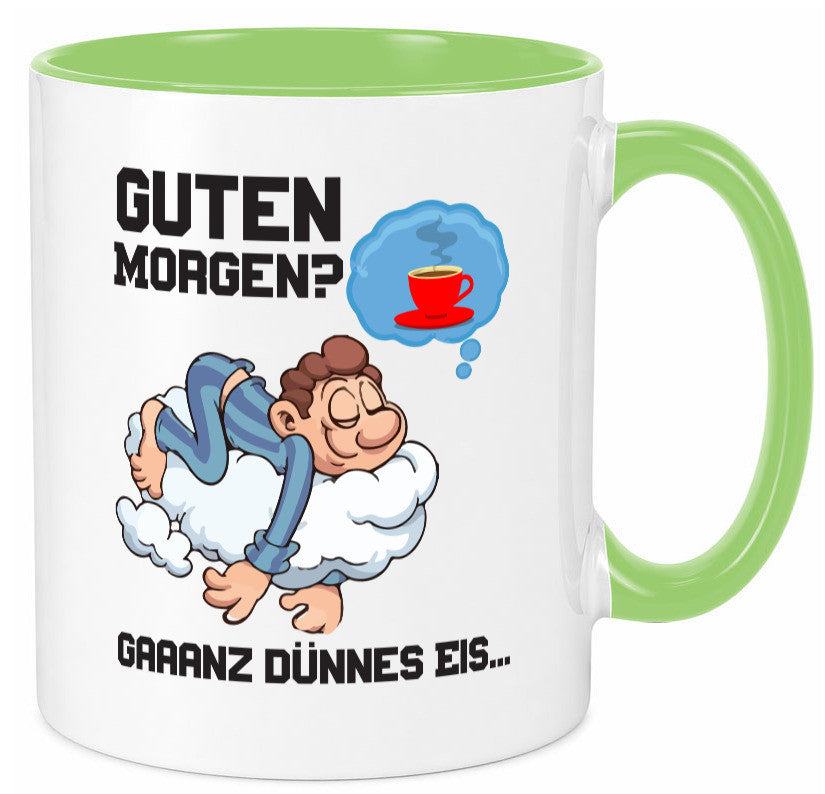 Ganz dünnes Eis | Morgenmuffel Tasse Kaffeetrinker Geschenkidee Humor