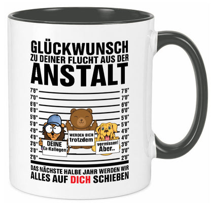 Glückwunsch zur Flucht | Arbeitskollegen Berufswechel Humor Arbeit Kollegen