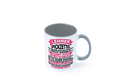 Lehrer Spickzettel | Beruf Tasse lustiger Spruch vl8 Geschenkidee Arbeit