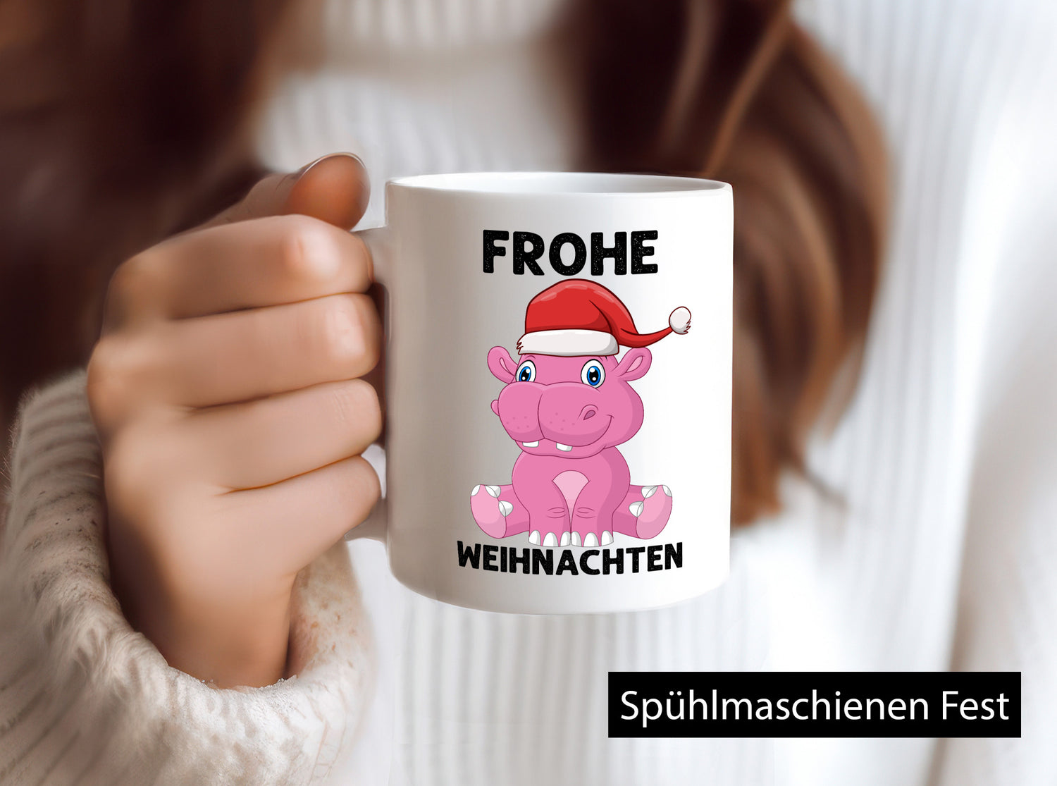 Frohe Weihnachten | Weihnachtstiere Nilpferd Humor Tierliebhaber Geschenkidee