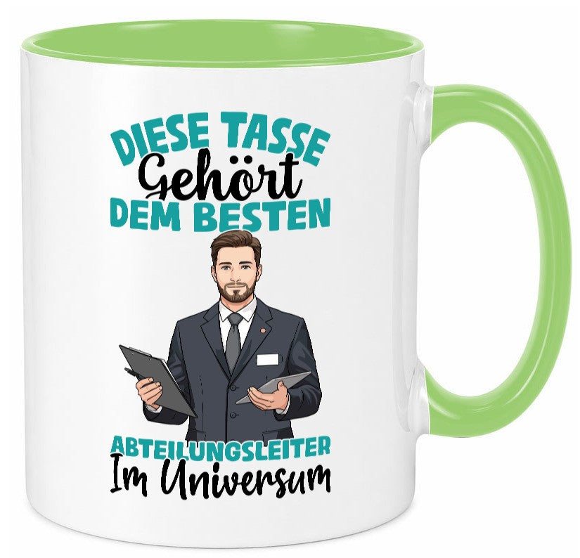 Im Universum: Abteilungsleiter| Führungskraft lustig Humor Geschenkidee Tasse